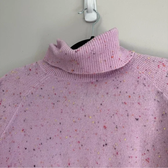Loft Women's Light Pink Flecked Cowl Neck Sweater Size S GUC - Picture 3 of 9